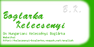boglarka kelecsenyi business card