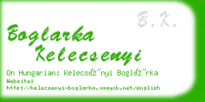 boglarka kelecsenyi business card